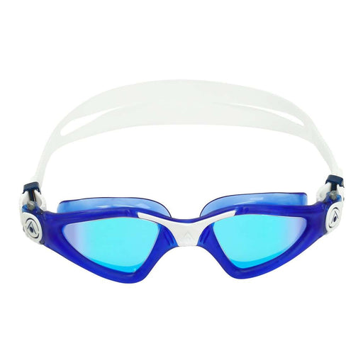 Aqua Sphere Kayenne Blue Titanium Mirrored Lens Swim Goggles, Dark Blue /White,Aqua Sphere,Treshers