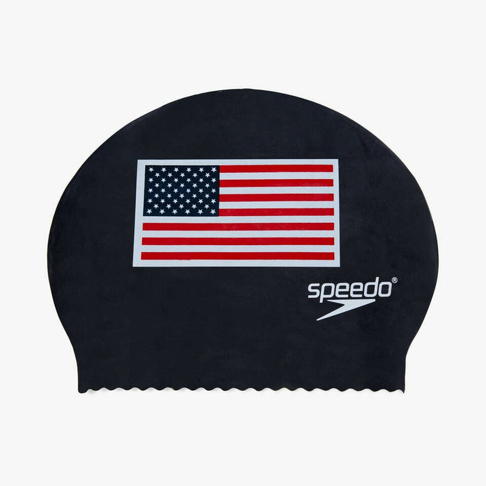 speedo-usa-flag-latex-adult-swim-cap-blackswim-capsspeedotreshers--34470943