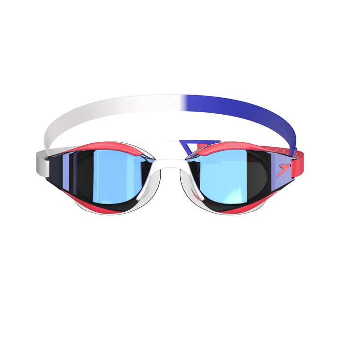 Speedo Fastskin Hyper Elite Mirrored Goggles, Watermelon/True Cobalt/White