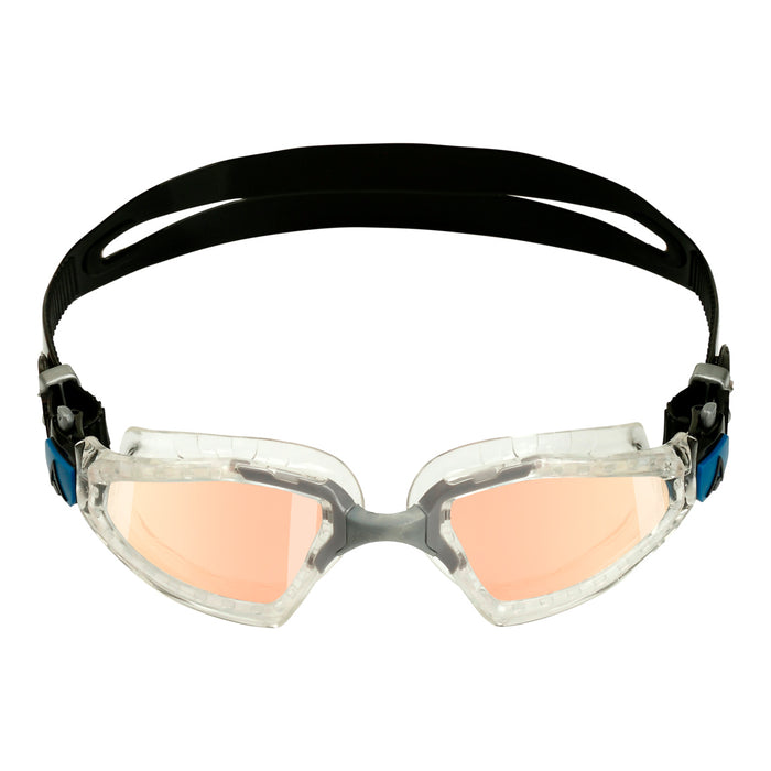 Aqua Sphere Kayenne Pro Iridescent Mirrored Lens Swim Goggles, Transparent / Grey