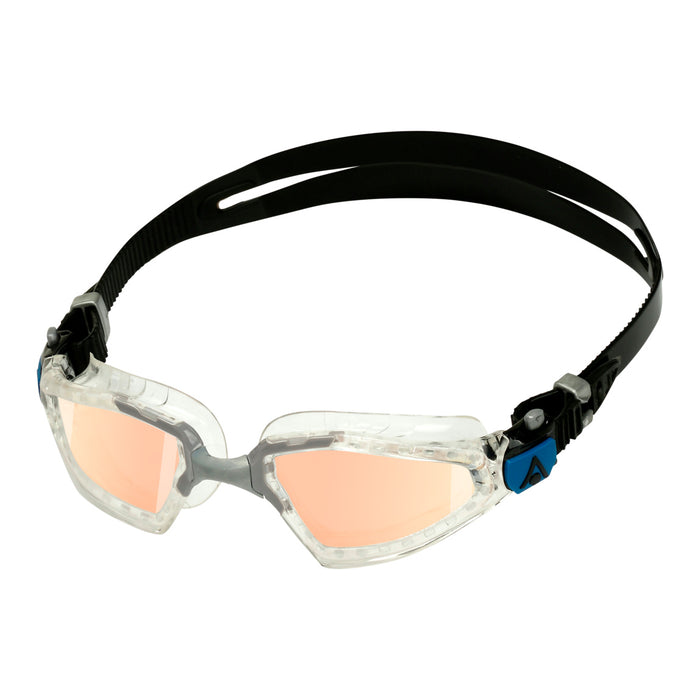 Aqua Sphere Kayenne Pro Iridescent Mirrored Lens Swim Goggles, Transparent / Grey