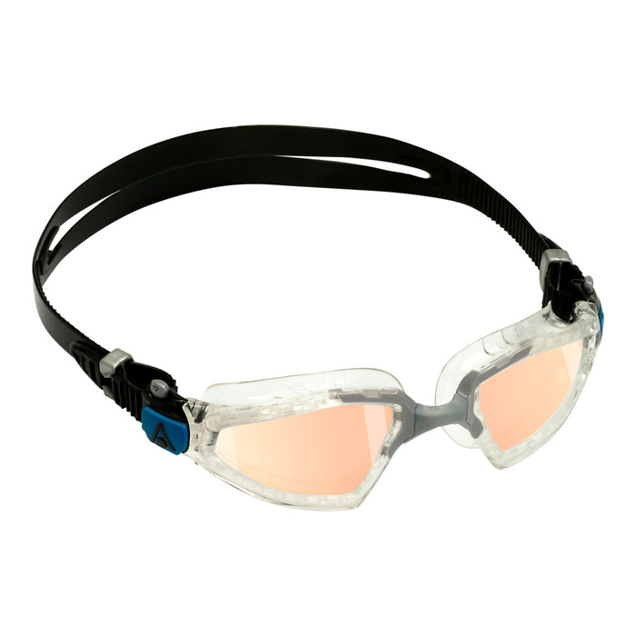 Aqua Sphere Kayenne Pro Iridescent Mirrored Lens Swim Goggles, Transparent / Grey