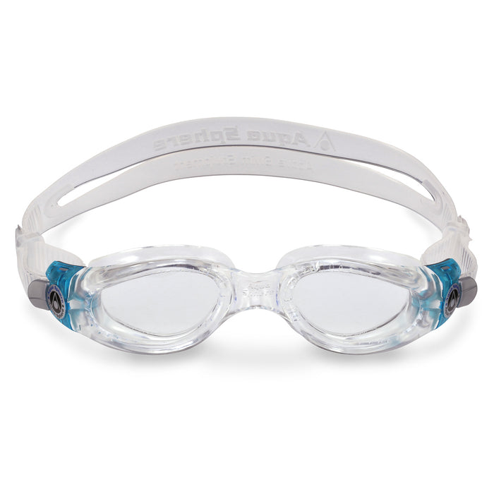 Aqua Sphere Kaiman Clear Lense Swim Goggles, Compact Fit, Translucent/Turquoise