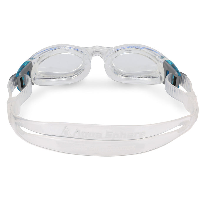 Aqua Sphere Kaiman Clear Lense Swim Goggles, Compact Fit, Translucent/Turquoise