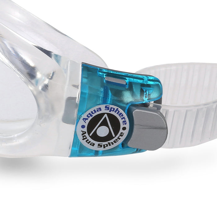Aqua Sphere Kaiman Clear Lense Swim Goggles, Compact Fit, Translucent/Turquoise