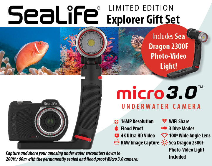 SeaLife Micro 3.0 Dragon 2300 Explorer Gift Set