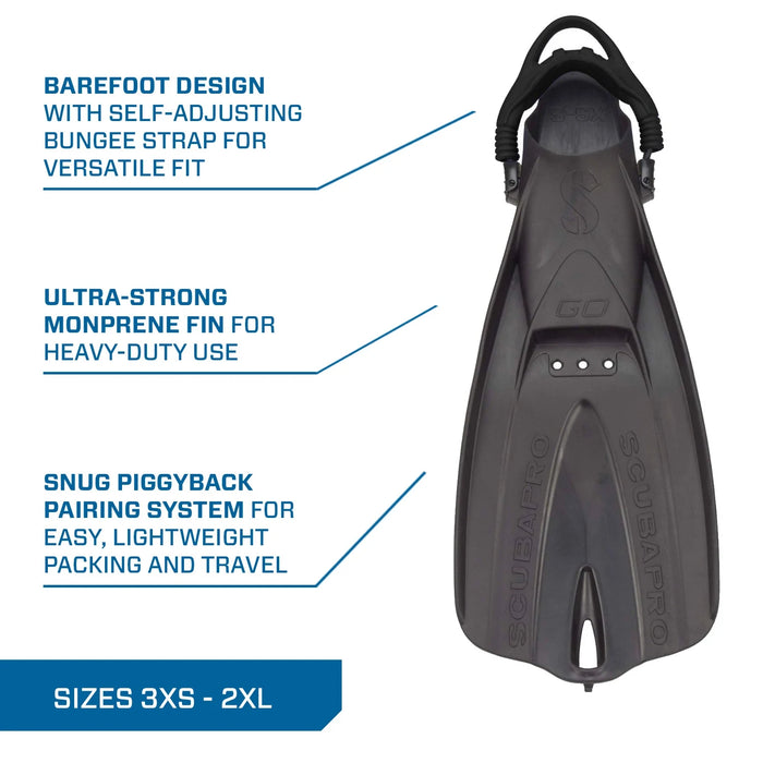 Scubapro Go Travel Fins, Black