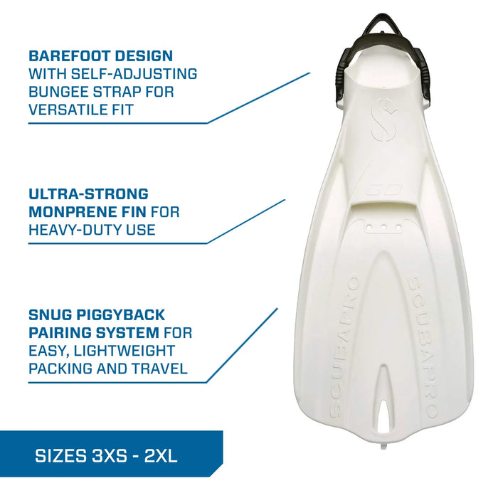 Scubapro Go Travel Fins, White