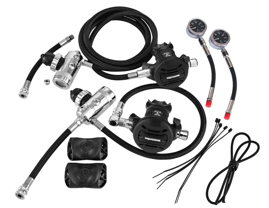Apeks Sidemount Regulator Kit with metric gauges
