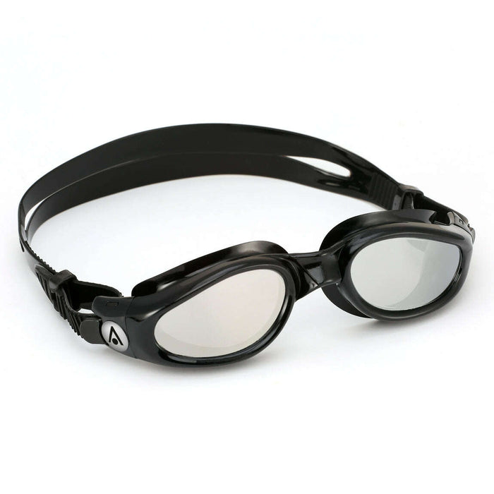 Aqua Sphere Kaiman Silver Titanium Mirror Swim Goggles, Black, 192640,Aqua Sphere,Treshers