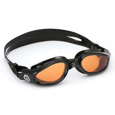 Aqua Sphere Kaiman Unisex Swim Goggles, Black with Amber Lens,Aqua Sphere,Treshers