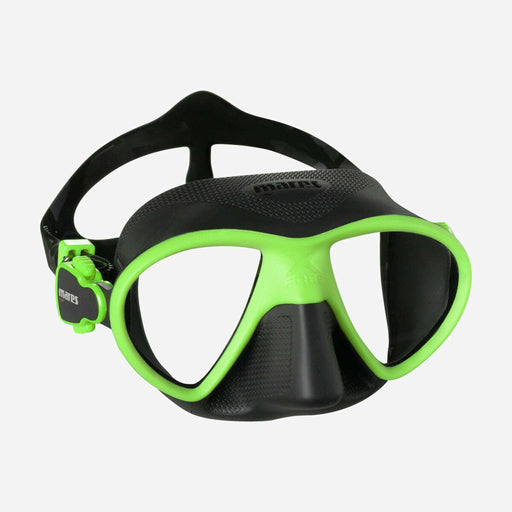 Treshers:Mares X-Free Scuba Mask,Lime/Black