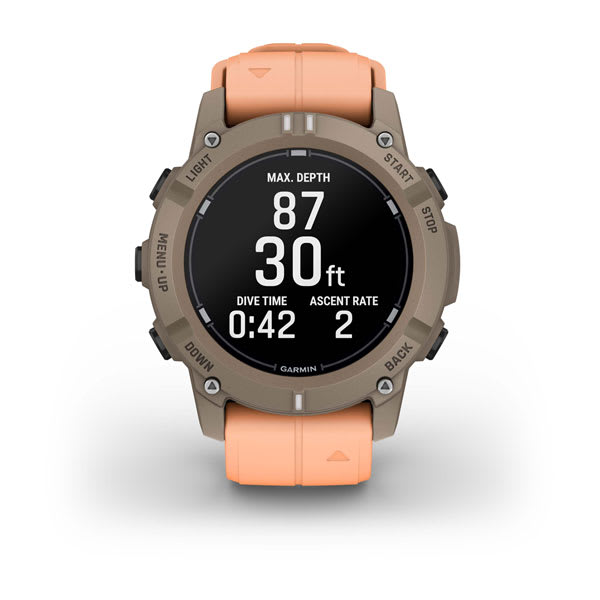 Garmin Descent™ G2 Dive Computer, Paloma with Shell Pink Band