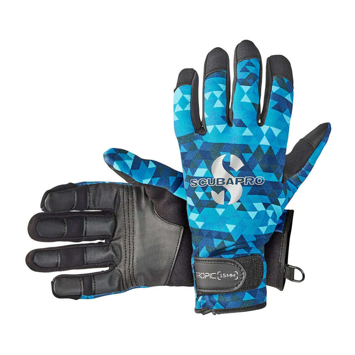 Scubapro Tropic 1.5mm Gloves, Aegean (Blue),Scubapro,Treshers