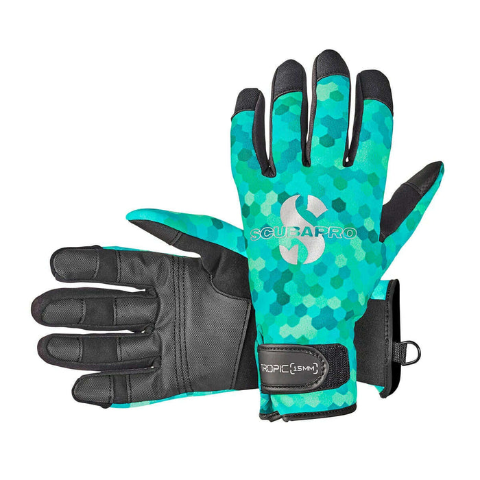 Scubapro Tropic 1.5mm Gloves, Caribbean (Teal),Scubapro,Treshers