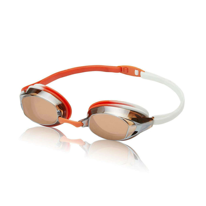 Treshers:Speedo Vanquisher EV Mirrored Swim Goggles,Orange/White