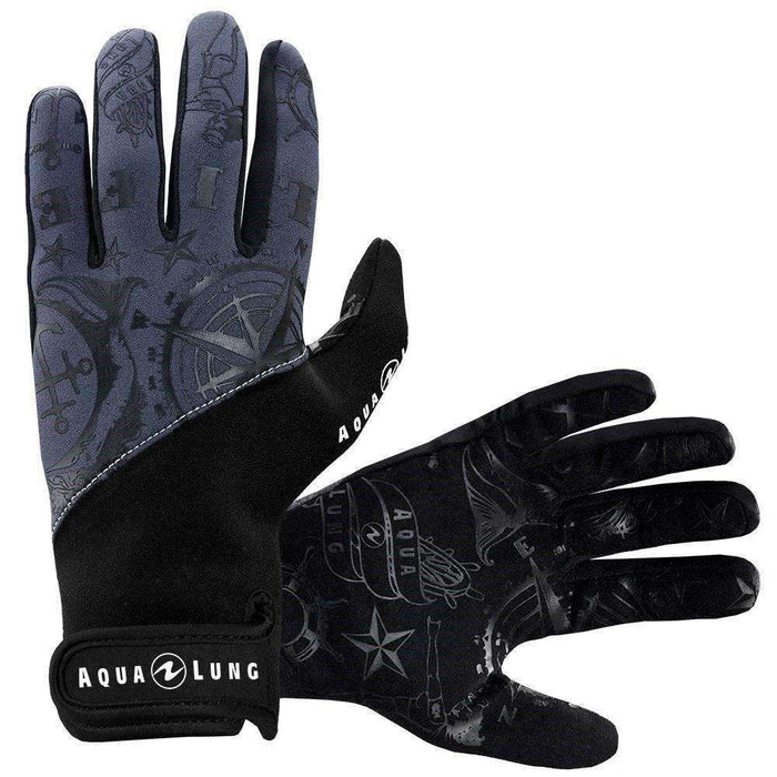 Treshers:Aqua Lung Admiral III Gloves, 2mm, Men,XS / Black/Charcoal