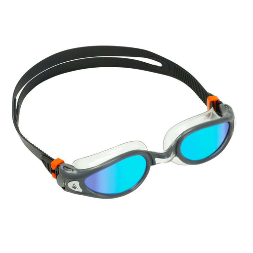 Aqua Sphere Kaiman EXO Blue Titanium Mirror Swim Goggles, Grey/Clear,Aqua Sphere,Treshers