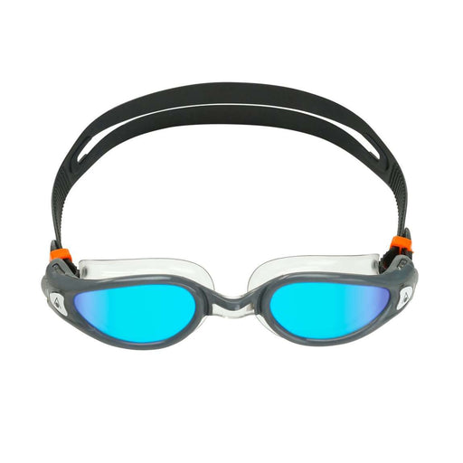 Aqua Sphere Kaiman EXO Blue Titanium Mirror Swim Goggles, Grey/Clear,Aqua Sphere,Treshers