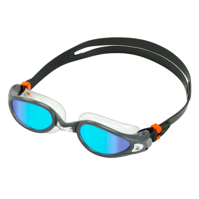 Aqua Sphere Kaiman EXO Blue Titanium Mirror Swim Goggles, Grey/Clear,Aqua Sphere,Treshers