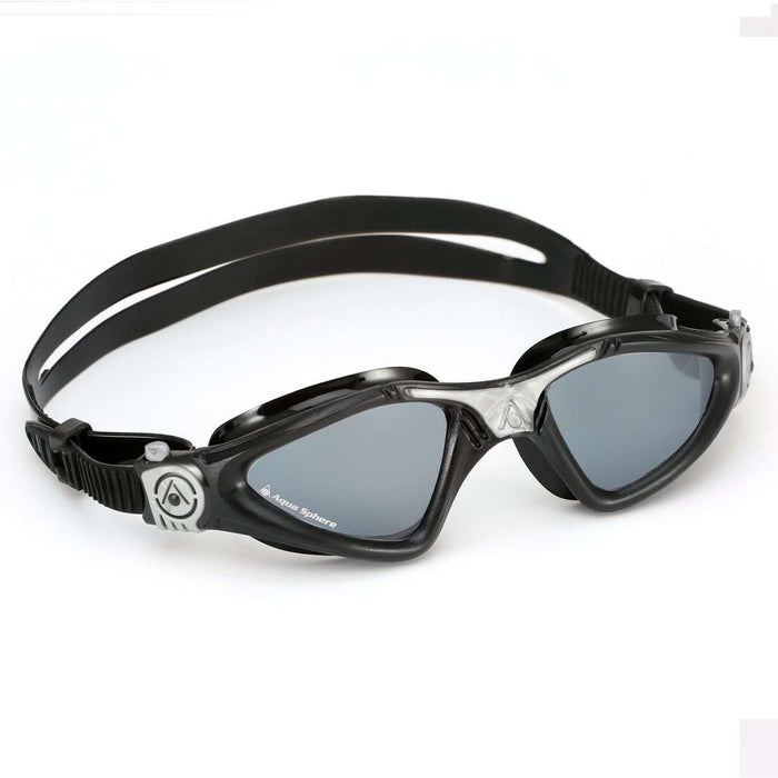 Aqua Sphere Kayenne Smoke Lens Swim Goggles, Black/Silver, 188910,Aqua Sphere,Treshers