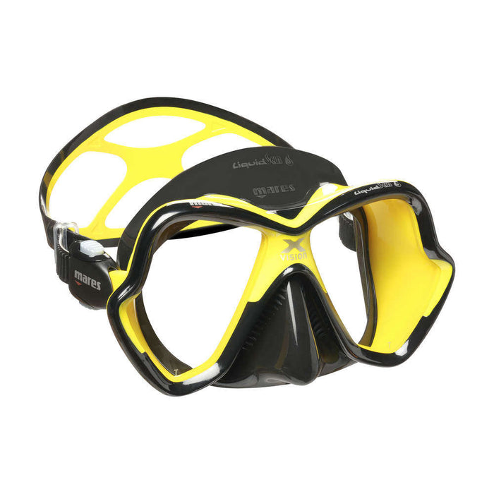 Treshers:Mares X-Vision Ultra Liquidskin Mask,Yellow Black