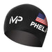 Treshers:Michael Phelps Race Swim Cap - USA Limited Edition,Black/White