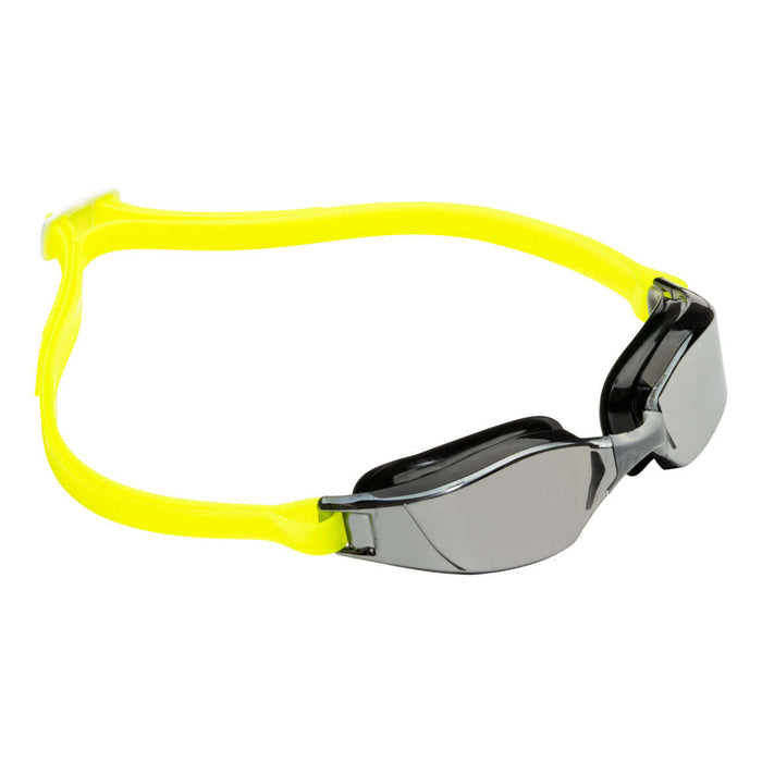 Michael Phelps XCEED Titanium Mirrored Lens Swim Goggles, Black & Yellow, 192280,Aqua Sphere,Treshers