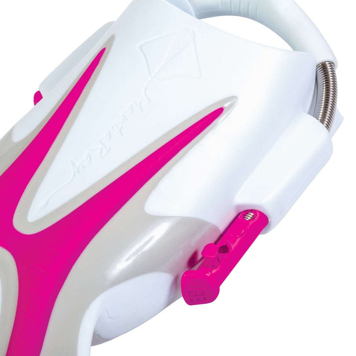 Oceanic Manta Ray Open Heel Fins with Spring Straps, Pink/White,Oceanic,Treshers