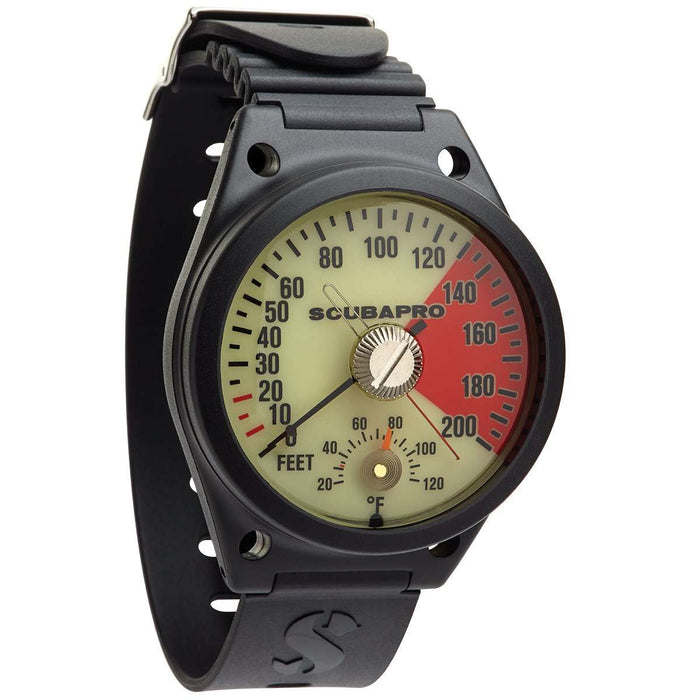 ScubaPro Analog Depth Gauge Wrist, with Armstrap, Imperial,Scubapro,Treshers