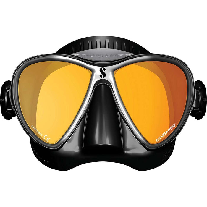 Scubapro Synergy 2 Twin Mirrored Lens Mask, Black/Silver,Scubapro,Treshers