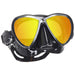Scubapro Synergy Twin Mask, with Mirrored Lens and Comfort Strap, Black/Silver,Scubapro,Treshers