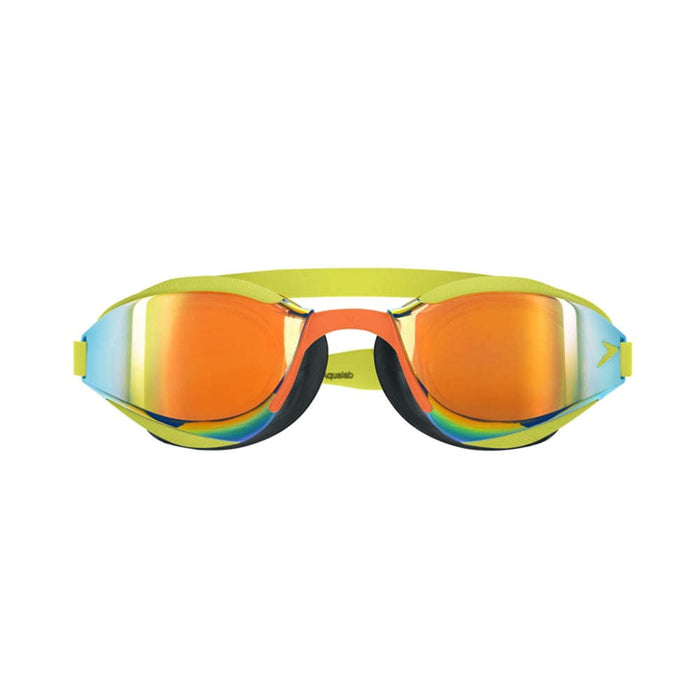Speedo Fastskin Hyper Elite Mirrored Goggles, Lime Orange Gold
