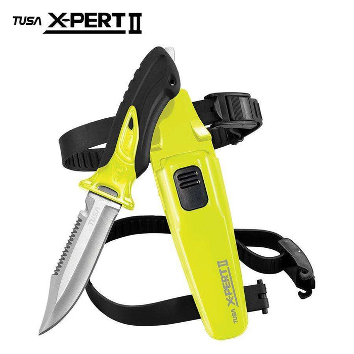 Treshers:Tusa X-PERT II , Pointed, Drop Point Blade Knife (FK-910),Flash Yellow