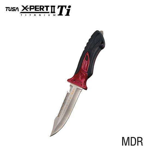 Treshers:Tusa X-Pert II Titanium FK-940TI Knife,Metallic Dark Red